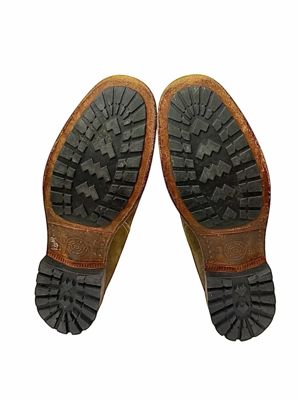 Mike Konos Tan Suede Derby Shoes Italy Men’s 13M Dress Casual Made In Italy